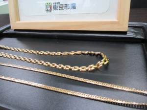 東京市場 盛岡店 金 K18 18金 ネックレス 買取 です。