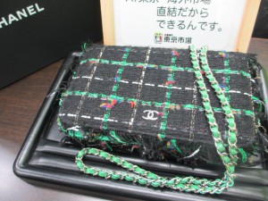 東京市場 盛岡店 CHANEL シャネル ツイード チェーン ウォレット 買取 です。