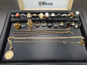 東京市場 盛岡店 金 18金 K18 プラチナ ダイヤ リング ネックレス 買取 です。