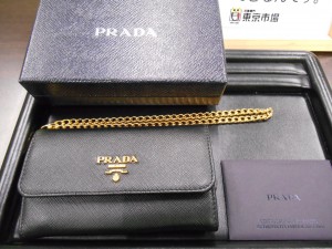 東京市場 盛岡店 PRADA プラダ チェーン付 コインケース カードケース ブランド 買取 です。