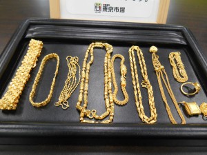 東京市場 盛岡店 K24 金 純金 ネックレス ブレスレット リング トップ など お買取 です！