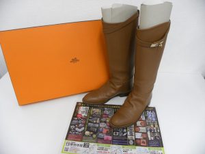 高崎市内 買取専門 東京市場 ドンキホーテ 高崎店 ブランド エルメス ブーツ 買取しました。