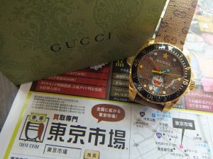 姶良市 買取専門 東京市場 姶良国道10号店 ブランド グッチ ドラえもん 時計 買い取りました。