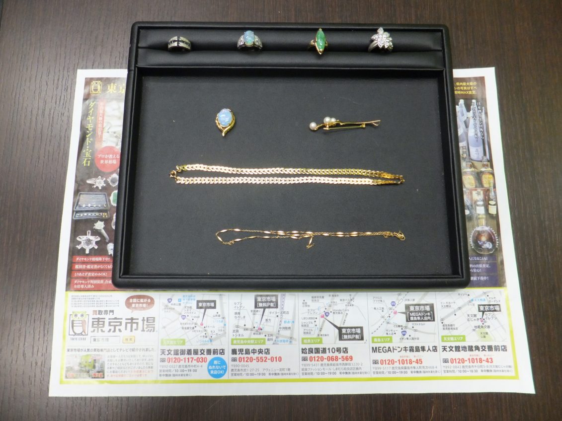 鹿児島市 買取専門 東京市場 天文館 地蔵角交番前店 貴金属 金 プラチナ 製品 買取しました。