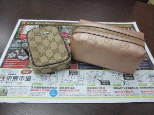 買取専門 東京市場 鹿児島中央店 ブランド グッチ アクセサリー ポーチ ケース 買取しました。