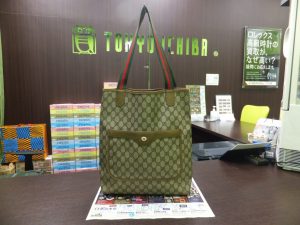 鹿児島市 東京市場 天文館 地蔵角交番前店 ブランド グッチ トートバッグ 買取しました