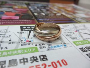 買取専門 東京市場 鹿児島中央店 ブランド アクセサリー カルティエ リング 買取しました。