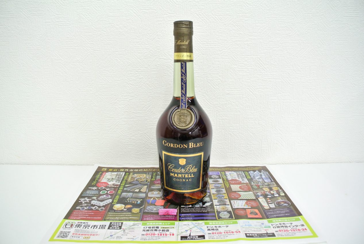 高崎市内 買取専門 東京市場 ドンキホーテ 高崎店 洋酒 ブランデー マーテル コルドンブルー 買取しました。