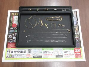 行田市内！東京市場 ドンキホーテ 行田持田インター店 貴金属 金 プラチナ アクセサリー 買取しました。