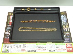 行田市内！東京市場 ドンキホーテ 行田持田インター店 貴金属 金 ネックレス リング 買取しました。