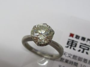 買取専門東京市場 天文館 御着屋交番前店 3ct プラチナ ダイヤモンドリング 買取しました。