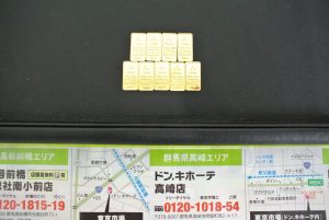 高崎市内 買取専門 東京市場 ドンキホーテ 高崎店 金製品 純金 インゴット 買取しました。