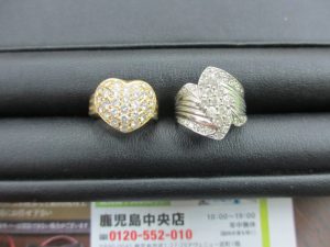 買取専門 東京市場 鹿児島中央店 貴金属 金製品 プラチナ製品 ダイヤモンドリング 買取しました。