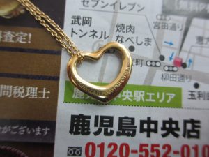 買取専門 東京市場 鹿児島中央店 ブランド アクセサリー ティファニー ネックレス 買取しました。