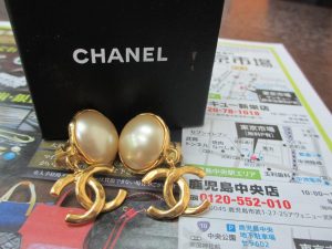 買取専門 東京市場 鹿児島中央店 ブランド アクセサリー シャネル イヤリング 買取しました。