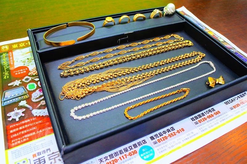 買取専門東京市場 いづろ 照国通り 天文館 御着屋交番前店 貴金属 金 プラチナ製品 買取しました。