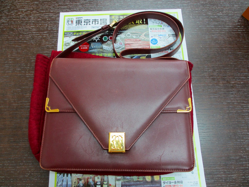 買取専門 東京市場 鹿児島中央店 ブランド カルティエ バッグ 買取しました。