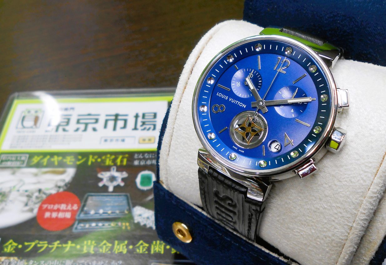 鹿児島市 東京市場 天文館 地蔵角交番前店 ブランド 時計 ルイヴィトン タンブール クロノグラフ 買取しました！