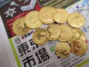 買取専門 東京市場 サンキュー新栄店 記念硬貨 金貨 買取しました。