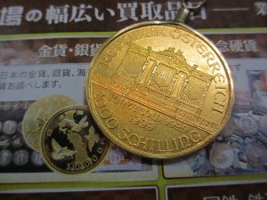 買取専門 東京市場 金生町 いづろ 天文館 御着屋交番前店 金製品 ウィーン・フィルハーモニー 金貨 買取しました。