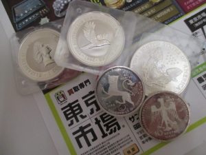 買取専門 東京市場 サンキュー新栄店 記念硬貨 コイン 銀貨 買取しました。