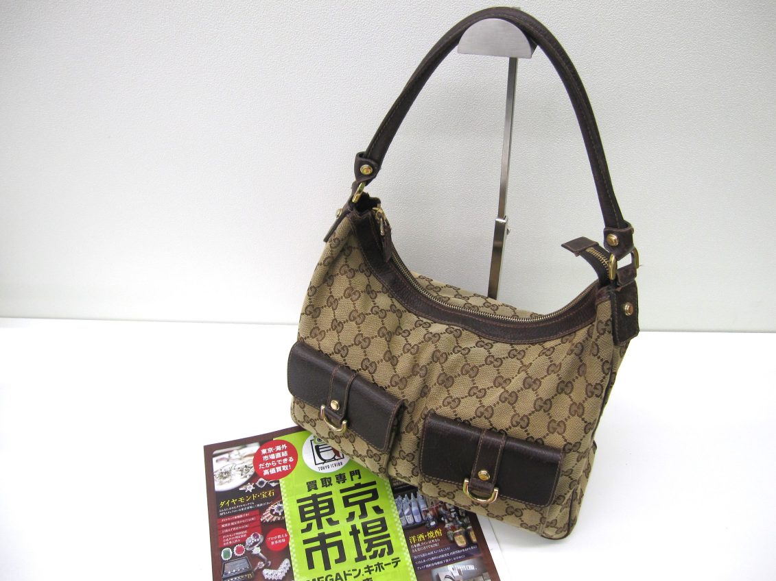 日立市内！買取専門 東京市場 メガドンキ 日立店 ブランド グッチ バッグ 買取しました。