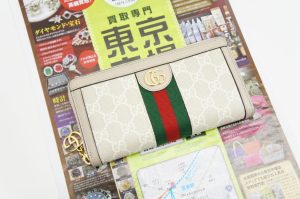 春日部市内！ 買取専門 東京市場 東武豊春駅西口店 ブランド グッチ シェリーライン 財布 買取しました。