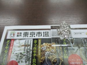 買取専門 東京市場 鹿児島中央店 貴金属 プラチナ製品 ダイヤモンドリング 買取しました。