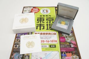 春日部市内！ 買取専門 東京市場 東武豊春駅西口店 近代通貨制度150周年記念5,000円金貨幣 純金 買取しました。