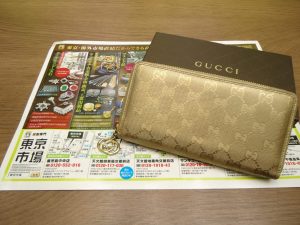 買取専門 東京市場 サンキュー新栄店 ブランド グッチ 財布 買取しました。