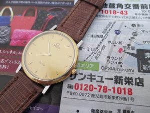 鹿児島市 買取専門 東京市場 サンキュー新栄店 ブランド オメガ デヴィル 高級腕時計 買取しました。