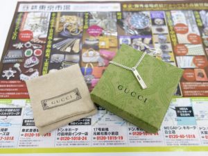 前橋市内 買取専門 東京市場 17号前橋元総社南小前店 ブランド グッチ ネックレス 買取しました。