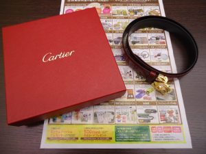 鹿児島市 買取専門 東京市場 国道225号宇宿店 ブランド カルティエ ベルト 買取しました。