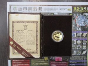 霧島市 買取専門 東京市場 ドンキホーテ霧島隼人店 カルガリーオリンピック 100ドル 金貨 買取しました。