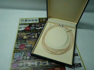 鹿児島市内 買取専門 東京市場 鹿児島中央店 ブランド タサキ 真珠 パール ネックレス 買取しました。