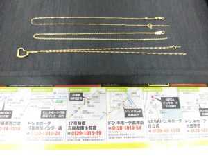 前橋市内 買取専門 東京市場 17号前橋元総社南小前店 貴金属 金 K18 ネックレス 買取しました。