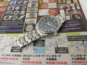 大田原市内！買取専門 東京市場 ドンキホーテ大田原店 オメガ シーマスター アクアテラ 腕時計 買取しました。