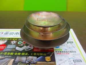 買取専門東京市場 いづろ 照国通り 天文館 御着屋交番前店 貴金属 銀製品 銀盃 買取しました。