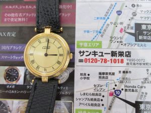 鹿児島市 買取専門 東京市場 サンキュー新栄店 ブランド カルティエ Cartier 腕時計 買取しました。