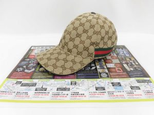 前橋市内 買取専門 東京市場 17号前橋元総社南小前店 ブランド グッチ キャップ 買取しました。