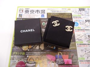 鹿児島市 買取専門 東京市場 国道225号宇宿店 ブランド シャネル ピアス 買取しました。