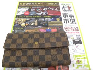 金沢市内 買取専門 東京市場 メガドンキラパーク金沢店 ブランド ルイヴィトン 財布 買取しました。