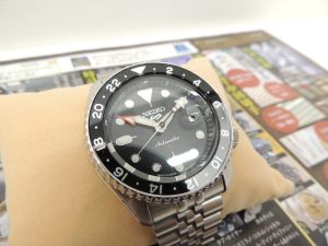 大田原市内！買取専門 東京市場 ドンキホーテ大田原店 SEIKO セイコー5 GMT SBSC001 自動巻き 腕時計 買取しました。