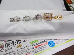 買取専門東京市場 中町 照国通り 天文館 御着屋交番前店 貴金属 宝石 金 プラチナ ダイヤモンド リング 買取しました。