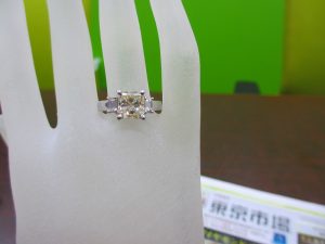 買取専門東京市場 中町 照国通り 天文館 御着屋交番前店 貴金属 宝石 プラチナ ダイヤモンド リング 買取しました。
