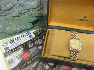 鹿児島市内 買取専門 東京市場 鹿児島中央店 ブランド ロレックス デイトジャスト 買取しました。