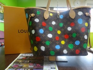 姶良市 買取専門 東京市場 姶良国道10号店 ブランド ルイヴィトン 草間彌生コラボ ネヴァーフル 買取しました。