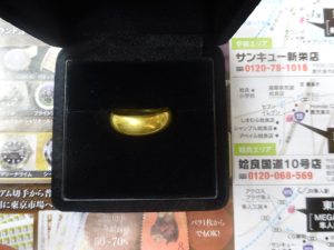 姶良市 買取専門 東京市場 姶良国道10号店 金 貴金属 リング 買取しました。
