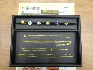 鹿児島市 買取専門 東京市場 サンキュー新栄店 貴金属 金 プラチナ リング ネックレス 買取しました。