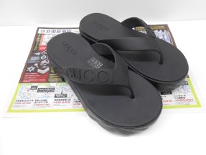 日立市内！買取専門 東京市場 メガドンキ 日立店 ブランド グッチ サンダル 買取しました。